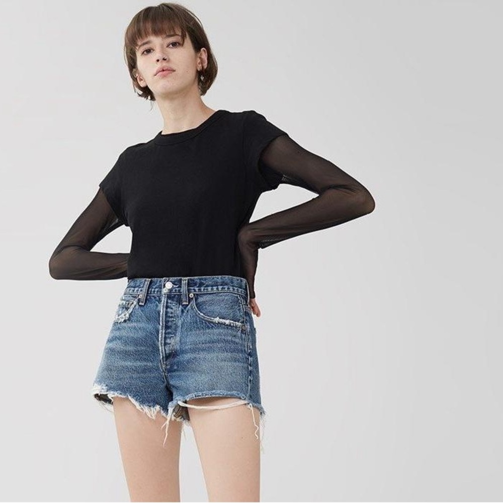 AGOLDE Parker Vintage Cut-Off Short in Rock Steady